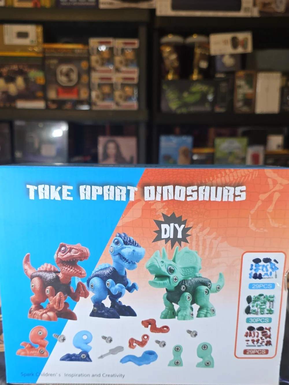 DIY Take Apart Dinosaurs Kids Toy Set - Blue, Green, Orange